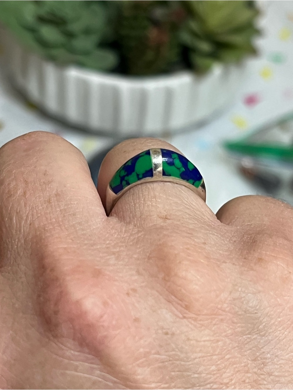 Sterling Azurite Ring - Picture 8 of 14